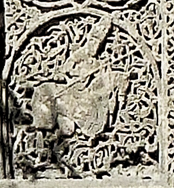 File:Khachqar near Etchmiadzin Cathedral 1233 Knight detail.jpg