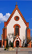 Saint James church in Racibórz, Poland. Facade.