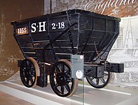 イギリスのサウスヘットン (South Hetton) で使われていた1829年の石炭車、イギリス以外で保存されているものでは最古の鉄道車両である。