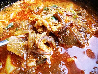 <i>Yukgaejang</i> Korean spicy beef soup