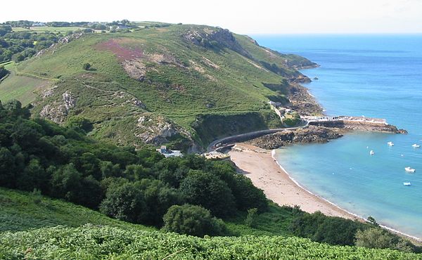 Bouley Bay is a small harbour in Trinity.