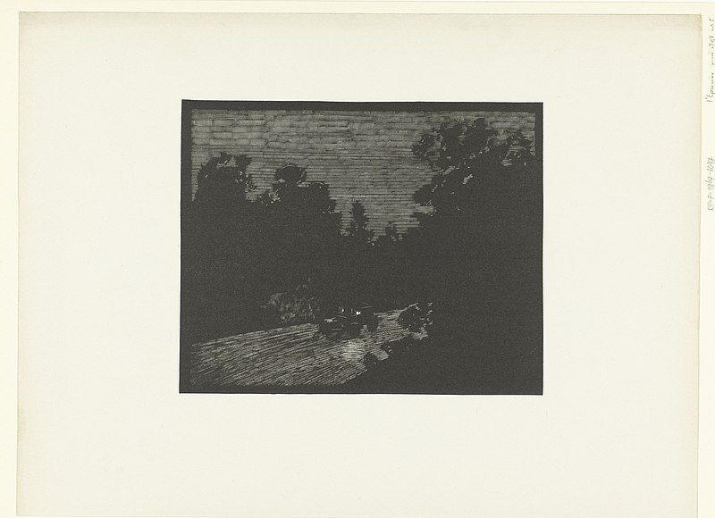 File:Landschap met rijtuig getrokken door paard bij nacht Voiture dans la nuit L'Epreuve (serietitel), RP-P-1967-1097.jpg