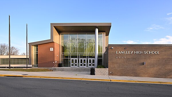 Langley High School is one of two high schools within the McLean CDP