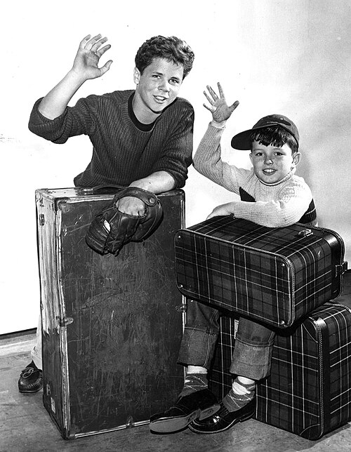 Tony Dow (left) as Wally Cleaver in a 1958 publicity shot