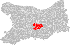 Lokalisering av fellesskap av kommuner i Cingal