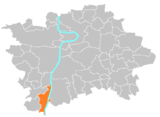 Zbraslav elhelyezkedése Prágában