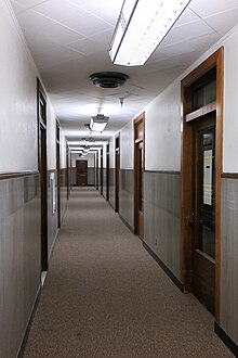 Hallway in Luhrs Tower, 1929 office building in Phoenix, Arizona Luhrs Tower Hallway.jpg