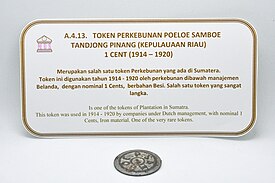 Token perkebunan Poeloe Samboe Tandjong Pinang