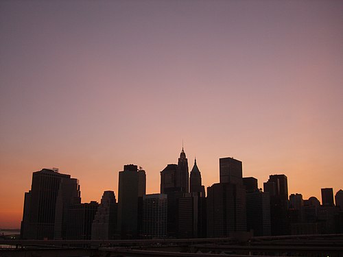 Mahattan Skyline at dusk, New York City