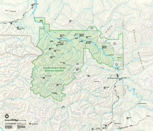 Karte des Yukon-Charley Rivers National Preserve