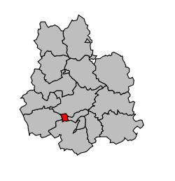 Kanton na mapě arrondissementu Verdun