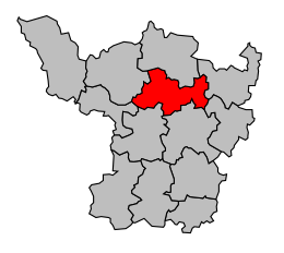 Canton de Palinges - Carte