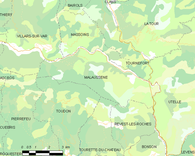 Malaussène - Localizazion