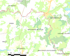 Poziția localității Saint-Pierre-de-Frugie