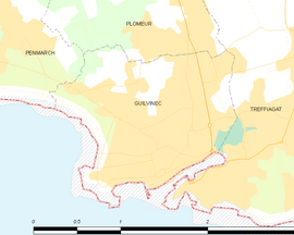 Mapa obce Guilvinec
