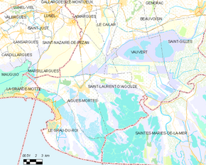 Poziția localității Saint-Laurent-d'Aigouze