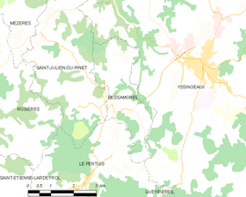 Mapa obce Bessamorel
