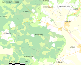 Mapa obce Barbaste