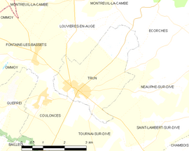 Mapa obce Trun