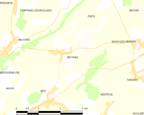 Poziția localității Boyaval