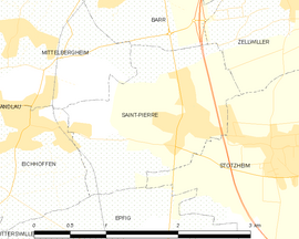 Mapa obce Saint-Pierre