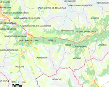 Orelle est limitrophe des communes de Freney, Saint-André, Les Belleville ou encore Saint-Michel-de-Maurienne et Valmeinier.