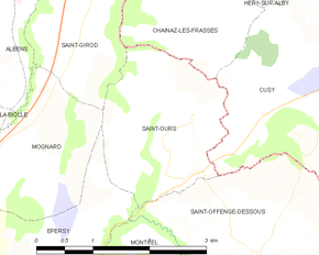 Poziția localității Saint-Ours