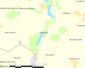 Poziția localității La Faloise