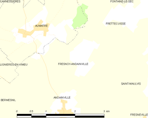 Poziția localității Fresnoy-Andainville