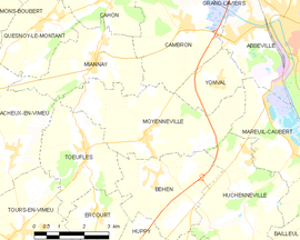 Mapa obce Moyenneville