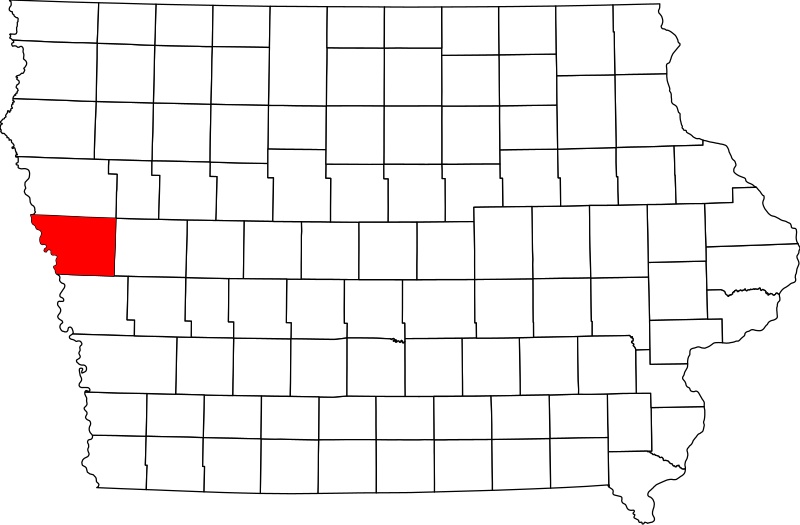 صورة:Map of Iowa highlighting Monona County.svg