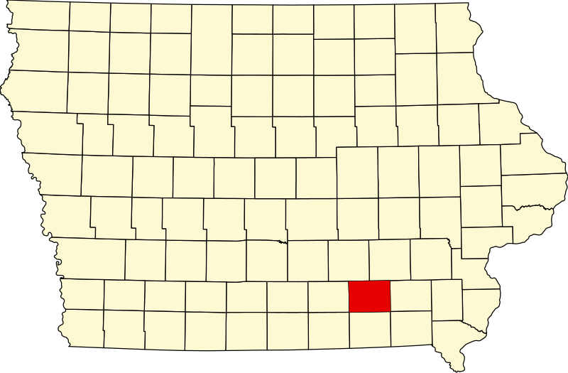 Bestand:Map of Iowa highlighting Wapello County.svg