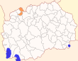Расположение общины на карте Северной Македонии
