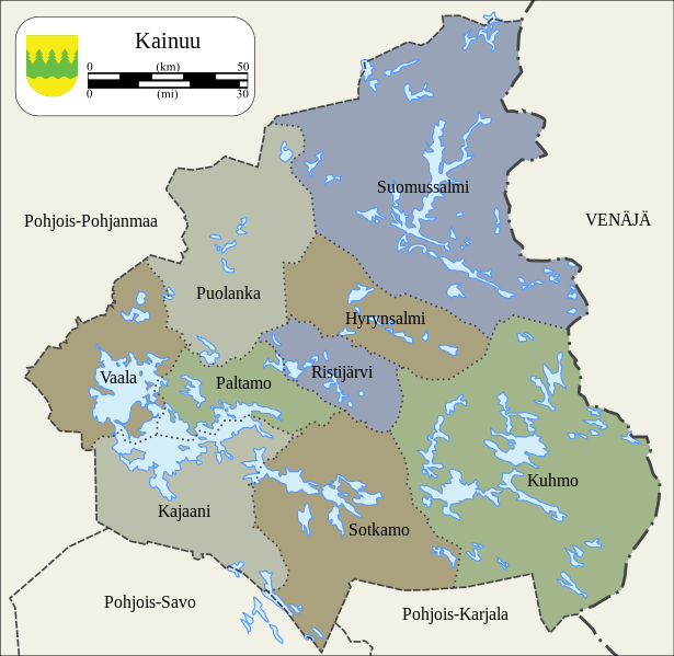 Tiedosto:Map of Kainuu-fi.svg
