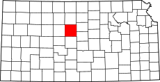 Map of Kansas highlighting Russell County.svg