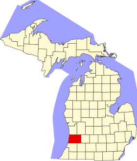 Map of Michigan highlighting Allegan County.svg