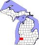 Map of Michigan highlighting Allegan County.svg