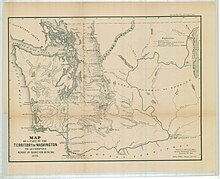 Map of Washington Territory, 1858 (NAID 139309200) Map of a part of the Territory of Washington to accompany report of surveyor general - NARA - 139309200.jpg