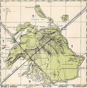 Military map of the island from 1943