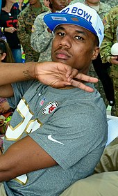 Marcus Peters emerged as one of the league's top cornerbacks after his selection by Kansas City, but has been traded several times. Marcus Peters.jpg