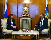 Meeting between Sergey Lavrov Minister of Russian Foreign affairs and Randa Kassis Meeting between S. LAVROV and Randa Kassis.jpg