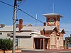 Menzies Town Hall, finally with clocks.