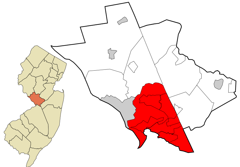 File:Mercer County New Jersey incorporated and unincorporated areas Hamilton Township highlighted.svg