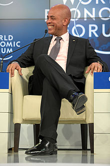 President Michel Martelly at the World Economic Forum in 2012 Michel Joseph Martelly - World Economic Forum Annual Meeting 2012.jpg