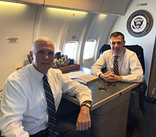 Banks with Mike Pence in 2018 Mike Pence and Jim Banks.jpg