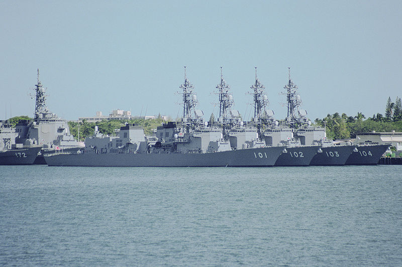 File:Murasame class destroyers in Pearl Harbor.jpg