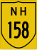 National Highway 158 marker