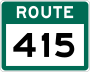 Route 415 marker