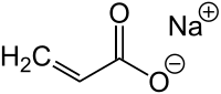 Structural formula of sodium acrylate