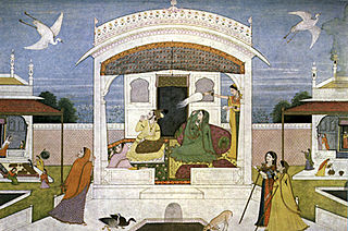 <span class="mw-page-title-main">Pahari painting</span> Indian pictorial art form related to the Himalayan foothills of northwestern India